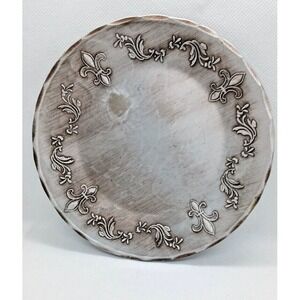 American Forging, Hand Forged In USA Small Aluminum Plate 5 1/2" Flowers Scene